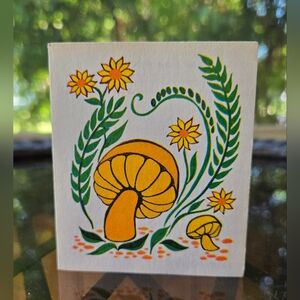 Vintage Heines House Mushroom Folding Tally Card Unused Mid Century Ephemera